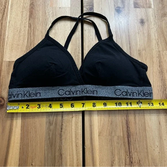 Calvin Klein Black Triangle Bralette Size M – Logo Band - Picture 4 of 4